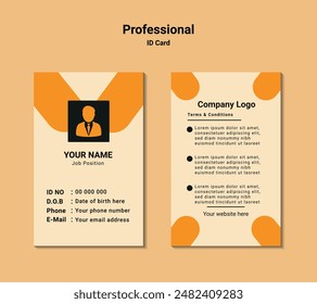 professional id card design template
