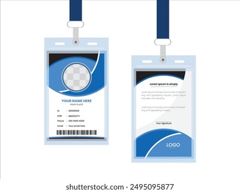 professional id card design template . Modern and clean business id card template . corporate modern business id card design template. Company employee id card template.