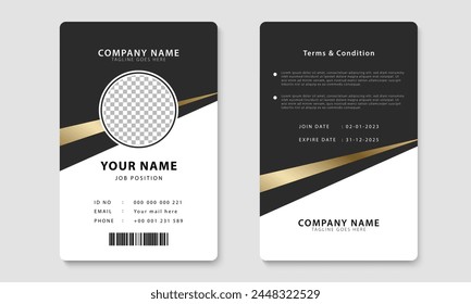 Professional ID card layout template. Office ID card. Business identity card design. Vector