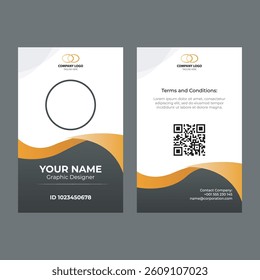 Professional ID card layout template. Office ID card. Business identity card design. Vector