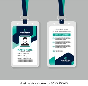Professional ID Card Template for Corporate Staff and Office Employees with Modern and Clean Layout
