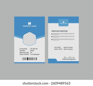 Professional Id Card Template Design for Business Company