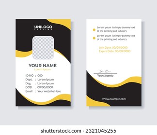 Professional ID Card Template Employee Id card Office Id card for your company.