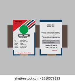 Plantilla de diseño de tarjeta de identidad profesional