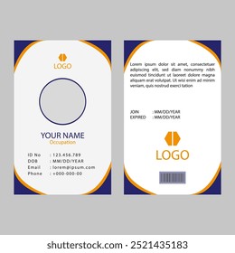 Vector de diseño de tarjeta de identidad de Profesional 