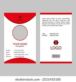 Vector de diseño de tarjeta de identidad de Profesional 