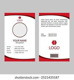 Vector de diseño de tarjeta de identidad de Profesional 