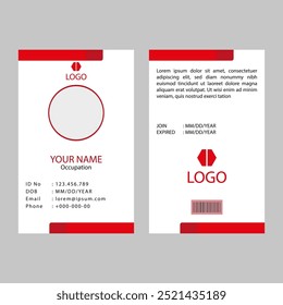 Vector de diseño de tarjeta de identidad de Profesional 