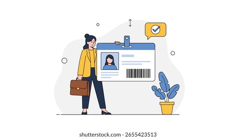 Gestión y verificación de tarjetas de identidad de Profesional para empleados y visitantes en entornos corporativos