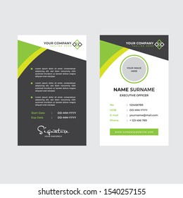 Professional Identity Card Template Vector