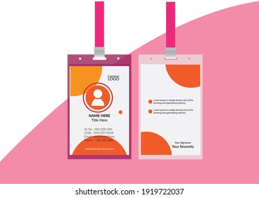 Professional Identity Card Template Vector Design