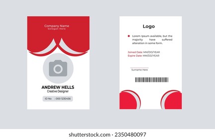 Professional Identity Card Template Vector for School, Collage, Employee and Others