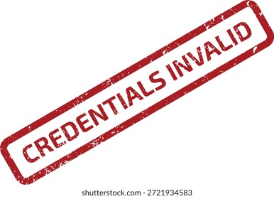 Profesional ilustración de CREDENCIALES NO VÁLIDO