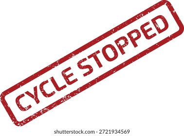 Professional illustration of CYCLE STOPPED