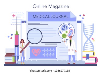 Professional immunologist online service or platform. Idea of healthcare,