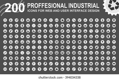 Professional industrial icons for web and user interface