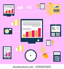 "Professional infographic elements with charts, graphs, icons, and templates. Ideal for reports, business, marketing, and presentations. Clean, modern, and fully editable vector design. Download now!"