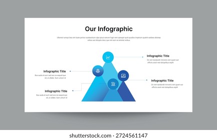 Plantilla de presentación de diapositivas de infografía de Profesional con un diseño limpio y moderno. Cuenta con un diseño multipropósito para mostrar procesos de negocio, flujos de trabajo de 5 pasos, visualización de datos y conceptos creativos. Altamente editable e ideal para la estrategia corporativa y presentaciones educativas.