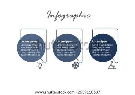 Professional Infographic Template with 3 Steps and Icons for Project Management, Business Presentations, and Corporate Marketing Flyers and Banners