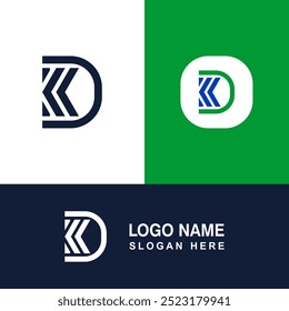 Professional initial KD logo design.