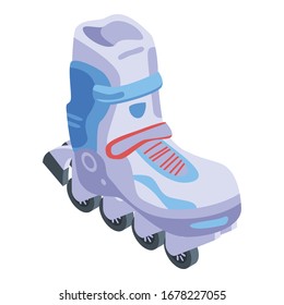 Icono de patines en línea profesionales. Isométrico de patines en línea profesionales icono vectorial para el diseño web aislado en fondo blanco