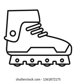 Professional inline skates icon. Outline professional inline skates vector icon for web design isolated on white background