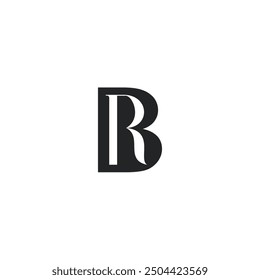 Professional Innovative Initial BR logo and RB logo. Letter BR RB Minimal elegant Monogram.