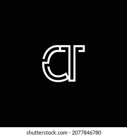 Professional Innovative Initial CT logo and CT logo. Letter CT Minimal elegant Monogram. Premium Business Artistic Alphabet symbol and sign