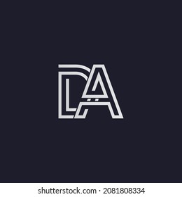 Professional Innovative Initial DA logo. Minimal elegant Monogram. Premium Business Artistic Alphabet symbol and sign