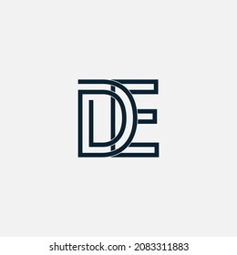 Professional Innovative Initial DE logo. Minimal elegant Monogram. Premium Business Artistic Alphabet symbol and sign