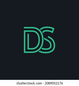 Professional Innovative Initial DS logo. Minimal elegant Monogram. Premium Business Artistic Alphabet symbol and sign