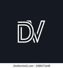 Professional Innovative Initial DV logo. Minimal elegant Monogram. Premium Business Artistic Alphabet symbol and sign