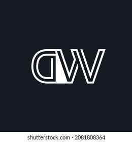 Professional Innovative Initial DW logo. Minimal elegant Monogram. Premium Business Artistic Alphabet symbol and sign