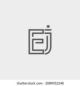 Professional Innovative Initial EJ logo. Minimal elegant Monogram. Premium Business Artistic Alphabet symbol and sign
