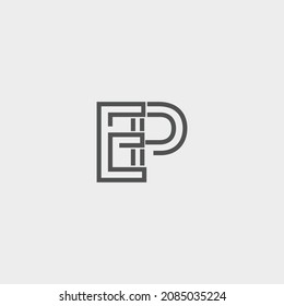 Professional Innovative Initial EP logo. Minimal elegant Monogram. Premium Business Artistic Alphabet symbol and sign