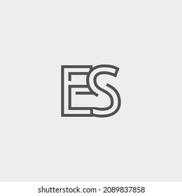 Professional Innovative Initial ES Logo. Minimal elegantes Monogramm. Premium Business Artistic Alphabet Symbol und Zeichen