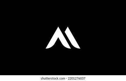 Logotipo profesional innovador inicial de AM y logotipo de MA. Letra AM MA Monograma minimalista elegante