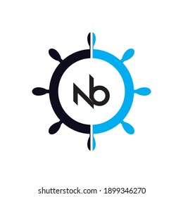 Logotipo profesional innovador inicial de NB y logotipo BN. Letra BN NB Monograma minimal elegante. 
Símbolo y signo de alfabeto artístico premium para empresas