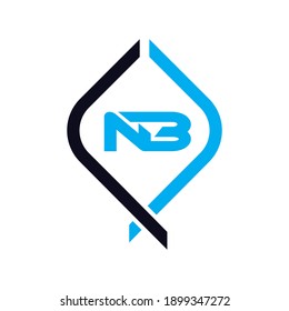 Logotipo profesional innovador inicial de NB y logotipo BN. Letra BN NB Monograma minimal elegante. 
Símbolo y signo de alfabeto artístico premium para empresas
