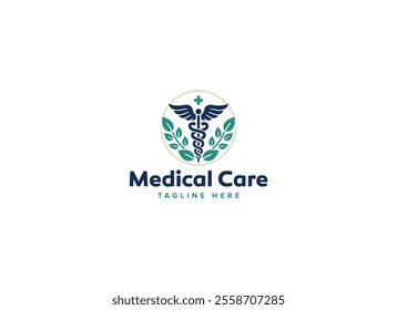 Professional Innovative Unique Modern Medical Care Branding Logos Vector, Adaptive Designs for Medical Healthcare Wellness Services