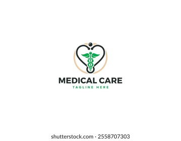 Professional Innovative Unique Modern Medical Care Branding Logos Vector, Adaptive Designs for Medical Healthcare Wellness Services