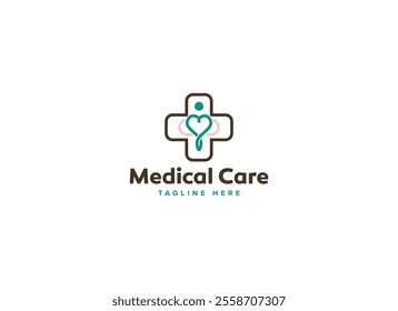 Professional Innovative Unique Modern Medical Care Branding Logos Vector, Adaptive Designs for Medical Healthcare Wellness Services