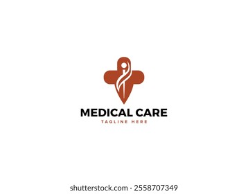 Professional Innovative Unique Modern Medical Care Branding Logos Vector, Adaptive Designs for Medical Healthcare Wellness Services