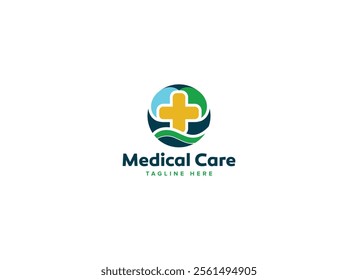 Professional Innovative Unique Modern Medical Care Branding Logos Vector, Adaptive Designs for Medical Healthcare Wellness Services
