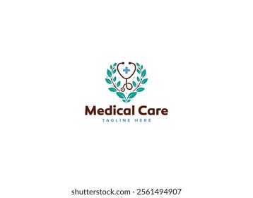 Professional Innovative Unique Modern Medical Care Branding Logos Vector, Adaptive Designs for Medical Healthcare Wellness Services