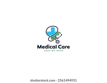 Professional Innovative Unique Modern Medical Care Branding Logos Vector, Adaptive Designs for Medical Healthcare Wellness Services