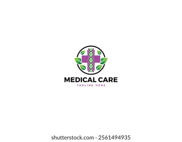 Professional Innovative Unique Modern Medical Care Branding Logos Vector, Adaptive Designs for Medical Healthcare Wellness Services