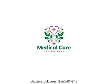 Professional Innovative Unique Modern Medical Care Branding Logos Vector, Adaptive Designs for Medical Healthcare Wellness Services