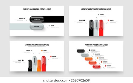 Professional Introduction Two Three Four Five Element Diagram Frame Template Vector Illustration Bundle. Investor Review 2 3 4 5 Step Infographic Presentation Layout Set.