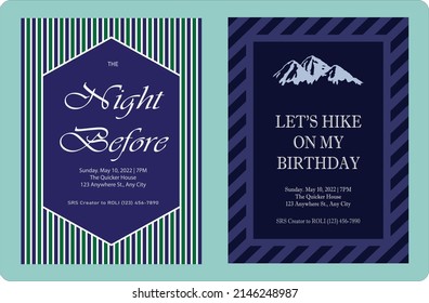professional invitation templates posters. Vector templates for stories. Vector professional invitation illustration with sample text